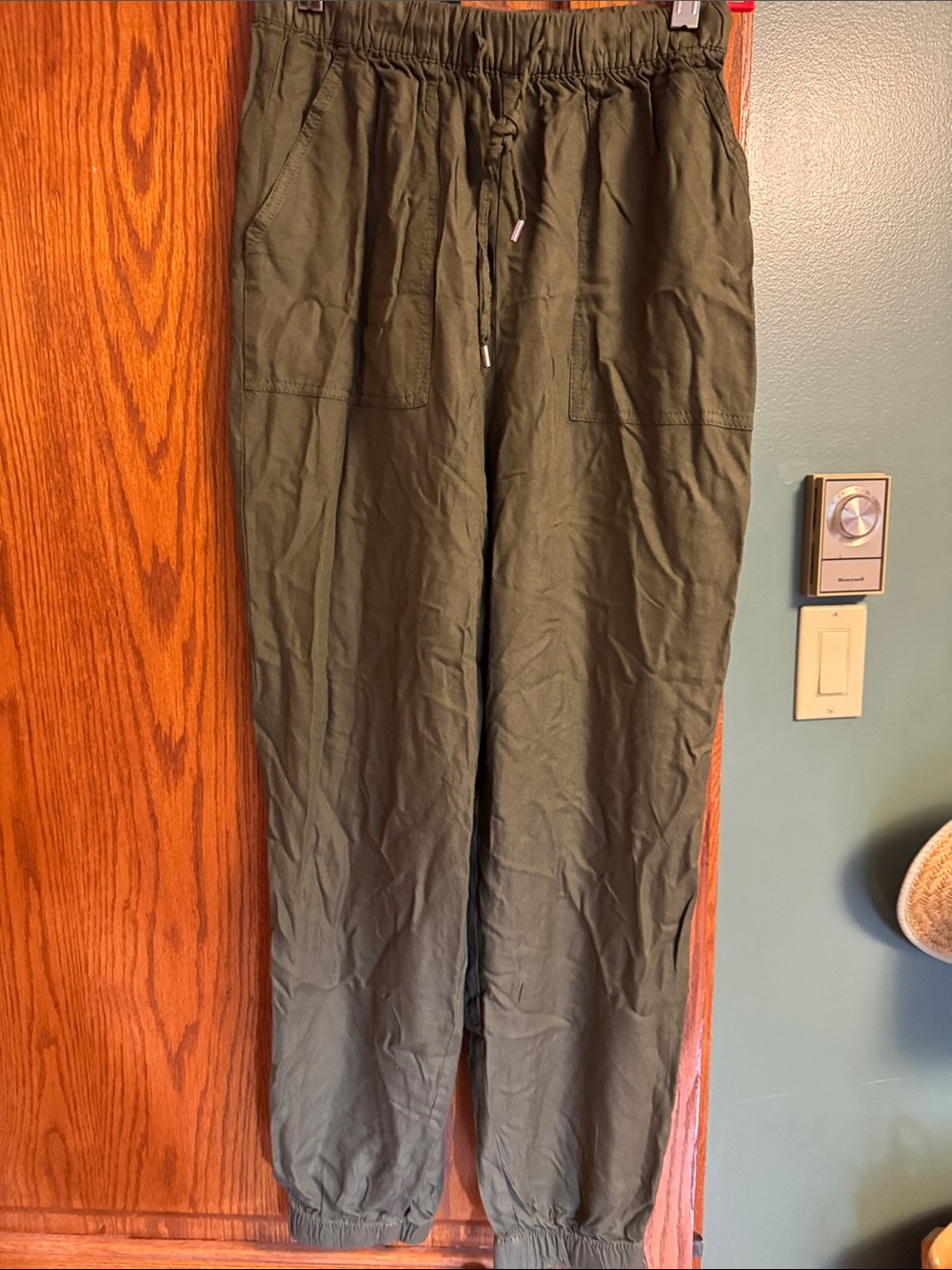 H&M Olive Green Drawstring Jogger Pants